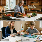 Heavy Duty Table Protector Pad with Flannel Backing for Dining Room | Waterproof Vinyl Tablecloth Easy to Clean & Trim, Scratch & Heat Resistant Table Cover, Reusable Pad 72" x 54" Rectangular