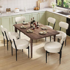 Upholstered Dining Chairs Set of 4, PU Leather Dining Room Chairs with Sturdy Metal Legs, Kitchen Chairs for Dining Room/Kitchen/Restaurant/Hotel, Modern Style, White