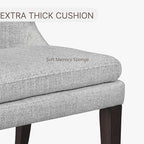 Upholstered Dining Chairs Modern Sidechair Performance Fabric High Back Armlesschair for Diningroom Kitchen,Light Grey,Set of 2(1 Box)