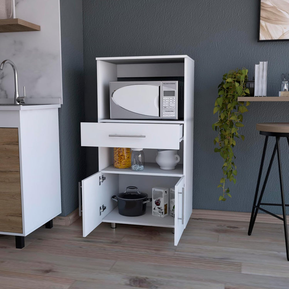 24.4" D*16.5" W*48.03" H Freestanding Kitchen Pantry with 2 Op...