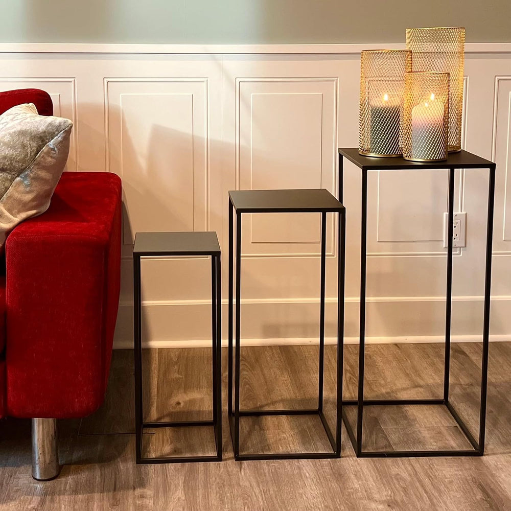WHW Whole House Worlds Modernist Accent Tables, Set of 3, Nesting Stands, Sli...