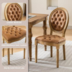 SoarFlash Kitchen Table and Chairs for 2, 31.5" Dining Table Set for 2 with French Dining Chairs, 3 Piece Round Kitchen Table Set, Dining Room Table Set for Small Space, Apartment