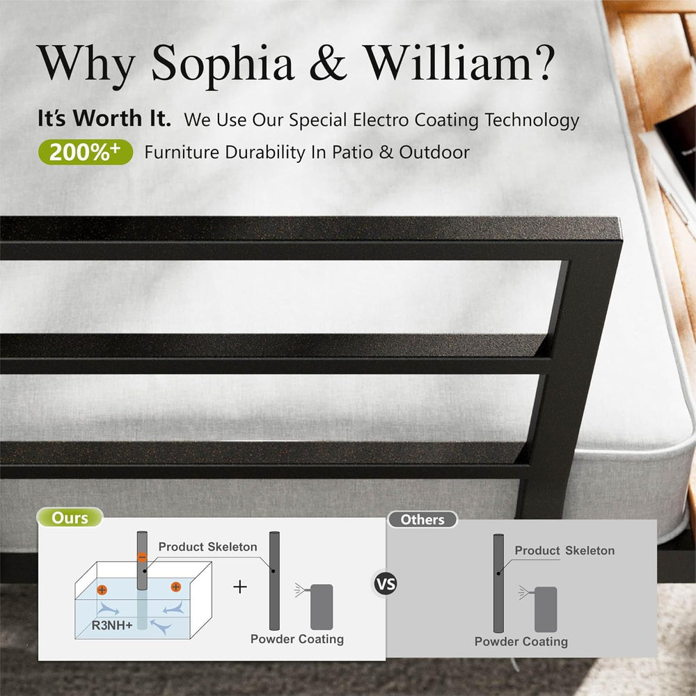 Sophia & William 7 Piece Metal Outdoor Sectional Sofa with Cushion, Patio...