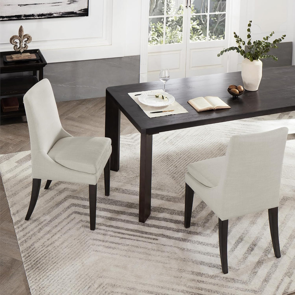 KISLOT Upholstered Dining Chairs Modern Sidechair Performance Fabric High Bac...