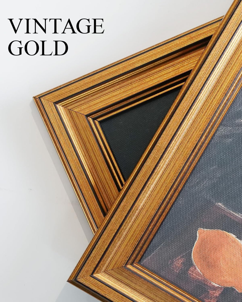 VIYYIEA Large Gold Framed Wall Art, Vintage Landscape Paint, Wind Sigh