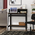 Furinno Simplistic A Frame Computer Desk, 17.9"D x 31.6"W x 35.5"H, Columbia Walnut