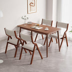 Ball & Cast Upholstered Folding Dining Chairs Set of 2, Foldable Wooden Chair 2-Pack, Portable Office Meeting-Chair for Kitchen Outdoor Activity, Easy Carry & Storage, Cherry+Cream