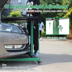 Adjustable Height Mobile Work Table, Foldable Table with Heavy Duty Steel, Rolling Tool Cart with Brakes for Garage Repair Shops DIY