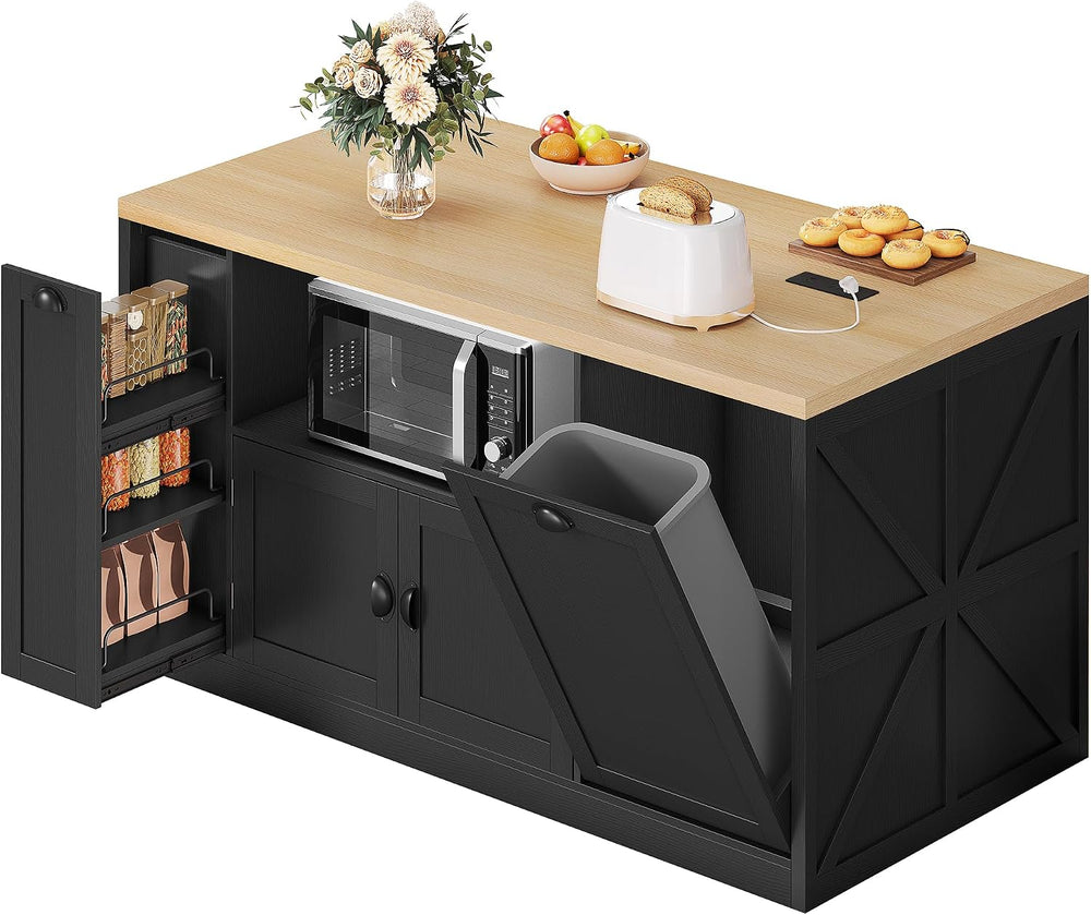 Large Kitchen Island with Storage, 63" L Farmhouse Kitchen Island | on W...