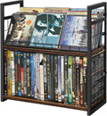 CD DVD Storage Rack - DVD Storage Case Holds 60 DVDs, Desktop or Closet DVD Stand, DVD Display for Blu-Ray | Video Game Cases | Papers | Cards