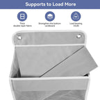 QINGUANG Over The Door Organizer,Hanging Organization and Storage, Behind Door Organizer with Side Pockets, 35 lbs Capacity,Anti Tilt, for Nursery, Bathroom, Bedroom,Dorm (4-Shelf)