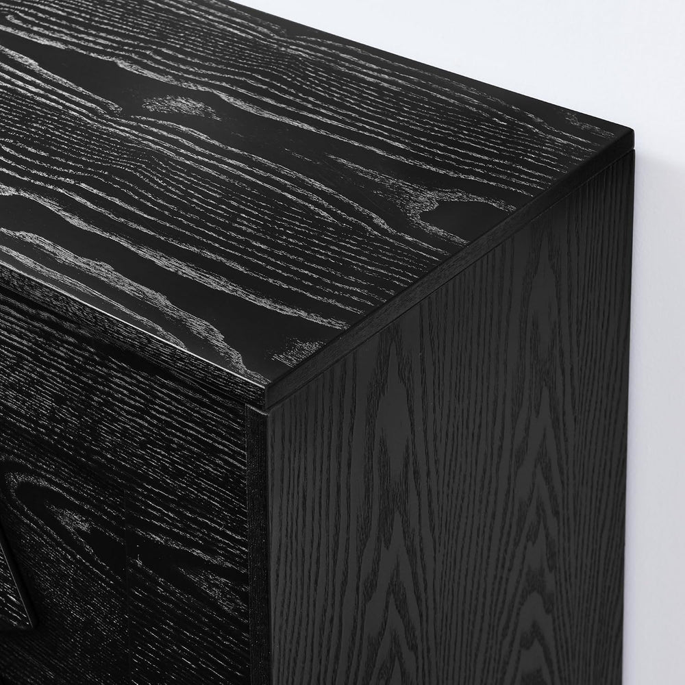LKTART 60" Black Sideboard Buffet Cabinet,Modern Accent Credenza Storage...