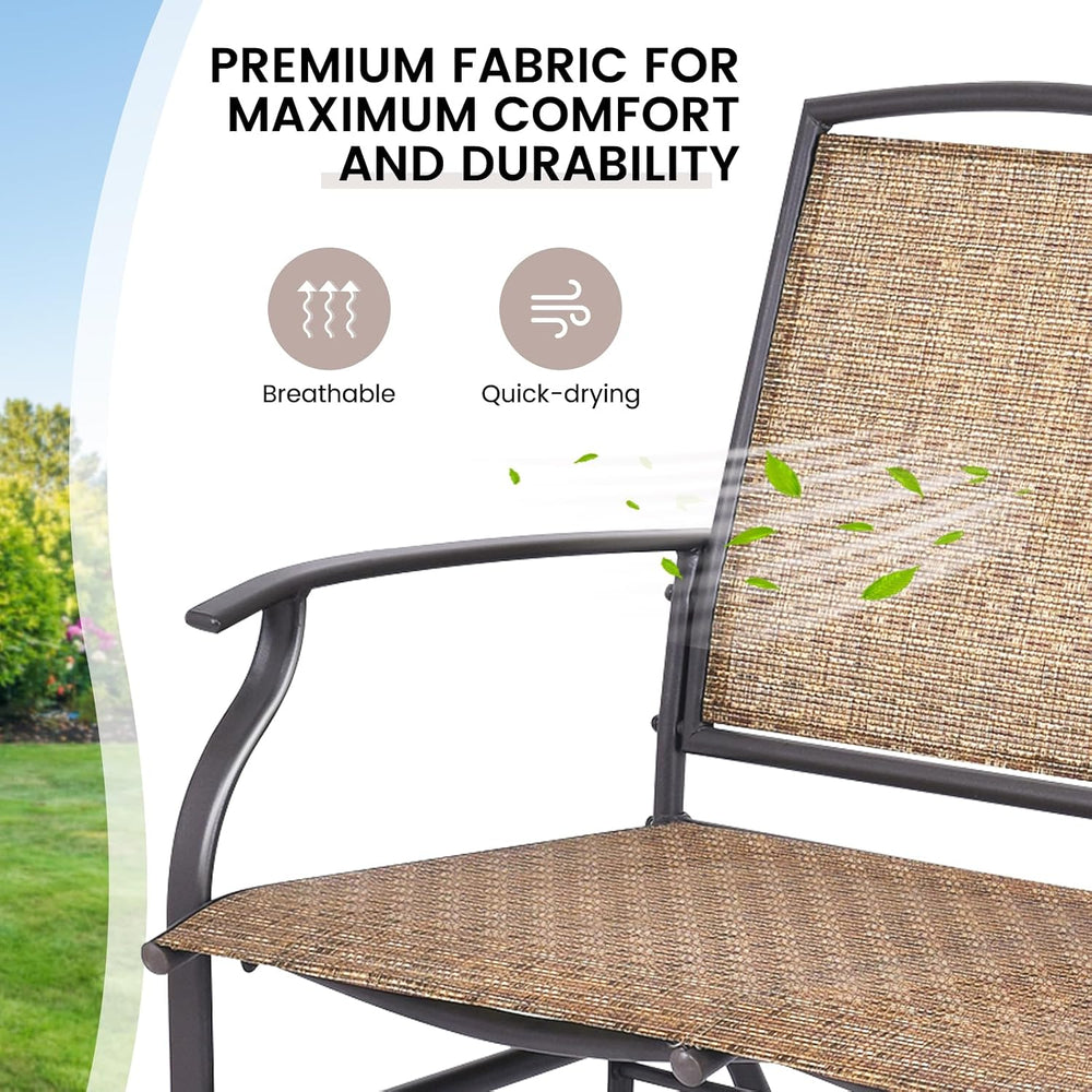GIANTEX Patio Glider Benches for Outside, Swing Glider Chair w/Steel Frame | ...