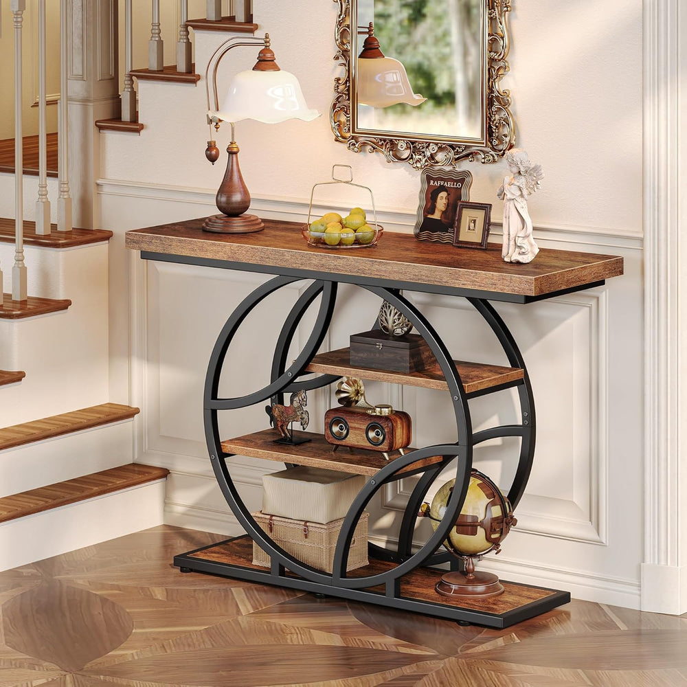 Huuger 41.3 Inch Entryway Table with Artistic Curved Metal Frame,Sofa Table |...