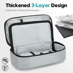 ALLCAMP Insulin Cooler Travel Case TSA Approved, Diabetic Medication Cooler Bag with 4 Ice Packs & Multi-Layer Storage, Portable Medical Cooler with Insulation Liner(Light Gray)
