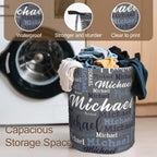 Custom Name Laundry Hamper, Personalized Laundry Baskets with Name for Boys Girls Women Men, Customized Collapsible Dirty Clothes Hamper Easy Storage Gifts for Bedroom Bathroom Living Room