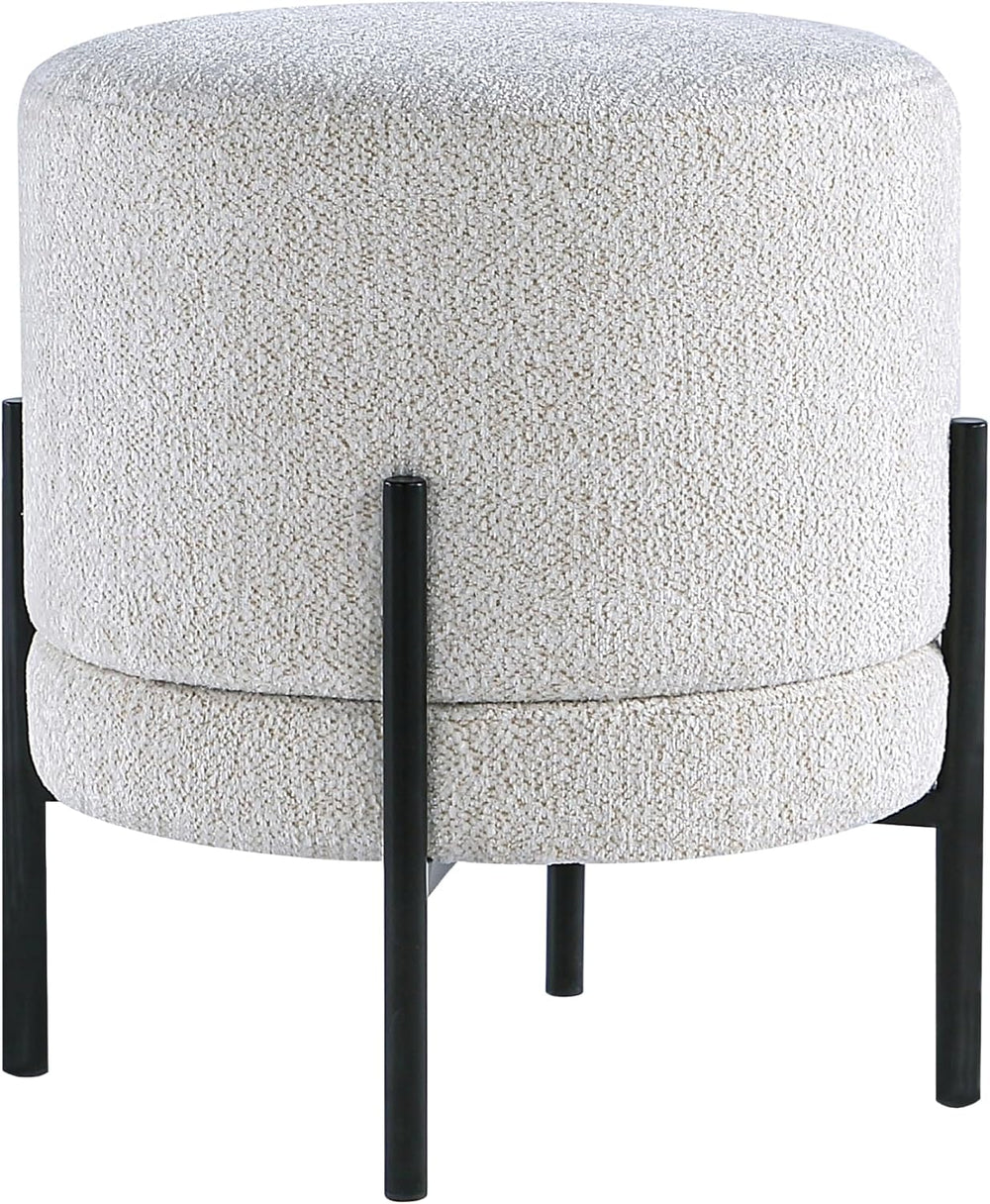 Get Set Style Multifunctional Ottoman with Side Table, Soft Round Footrest St...