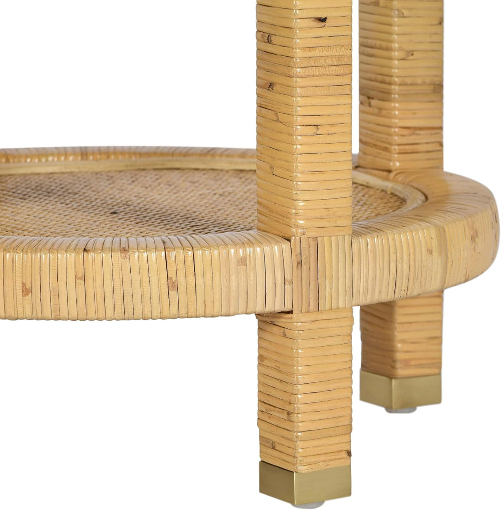 First of a Kind Side Table in Natural Brass