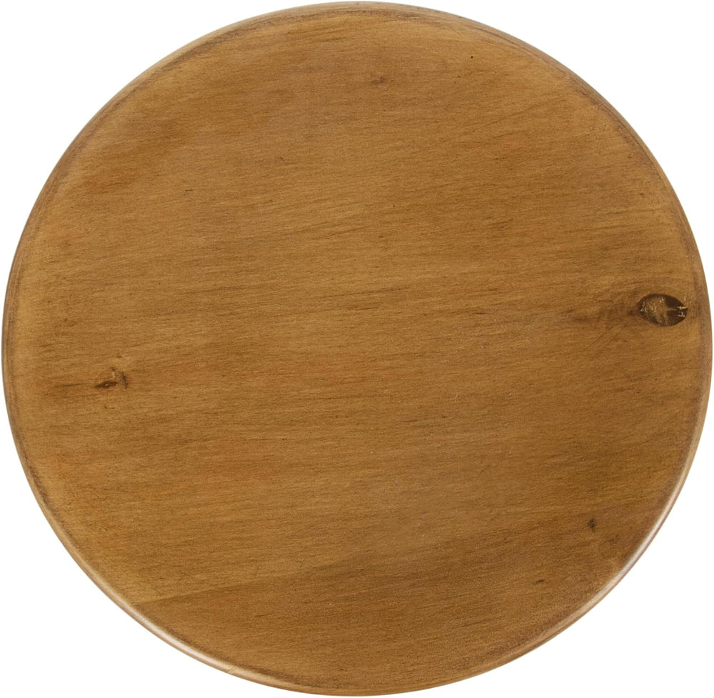 Kate and Laurel Sora Modern Wooden Round Drink Table, 12 x 12 x 22, Rustic Br...