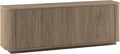 Henn&Hart Fluted TV Stand for TVs up to 75" with 2 Storage Cabinets with an Adjustable Shelf for Living Room, Family Room, or Office, Weathered Gray