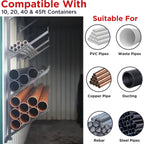 OAKMOORE Shipping Container Pipe Rack - Heavy Duty 4 Pack Shipping Container Pipe Storage Shelves for Jobsites - Conex Compatible - No Drilling Required