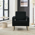 Velvet Accent Chairs Set of 2, Modern Armchair, Black | Stainless Steel Base, Soft Velvet Upholstery, Thick Padded Seat, 350 LBS Weight Capacity, For Living Room and Home Office