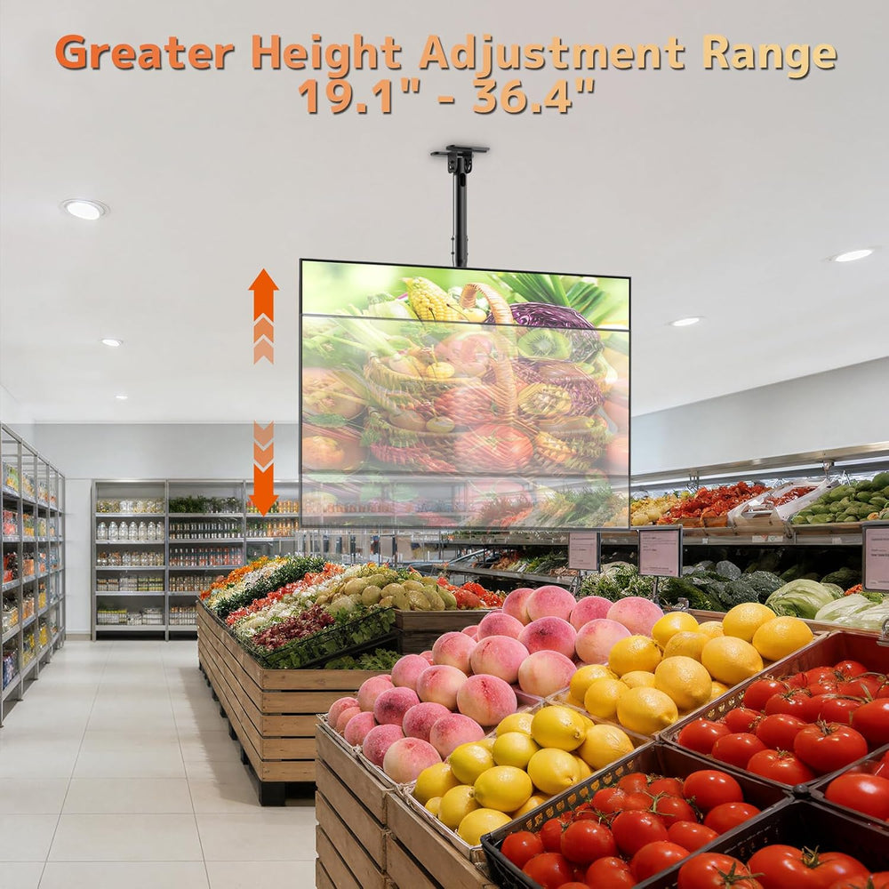 PUTORSEN Ceiling TV Mount for 43-86 Inch, Adjustable Full Motion Bracket | Su...