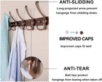Dseap Coat Rack Wall Mounted - 5 Tri Hooks, Heavy Duty, Stainless Steel, Metal Coat Hook Rail for Coat Hat Towel Purse Robes Mudroom Bathroom Entryway,Chromed