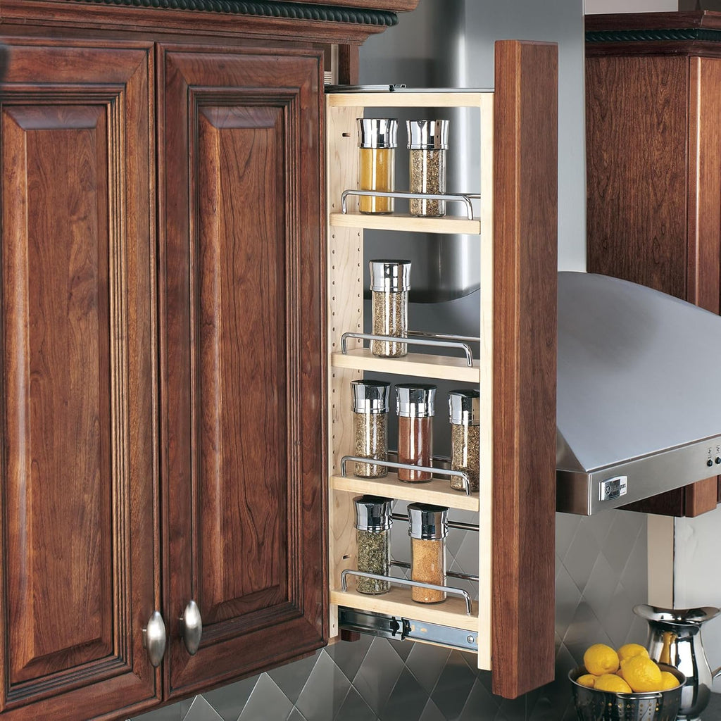 Wood Wall Filler Pull Out for 39" H New Kitchen Applications w/BB Soft Close