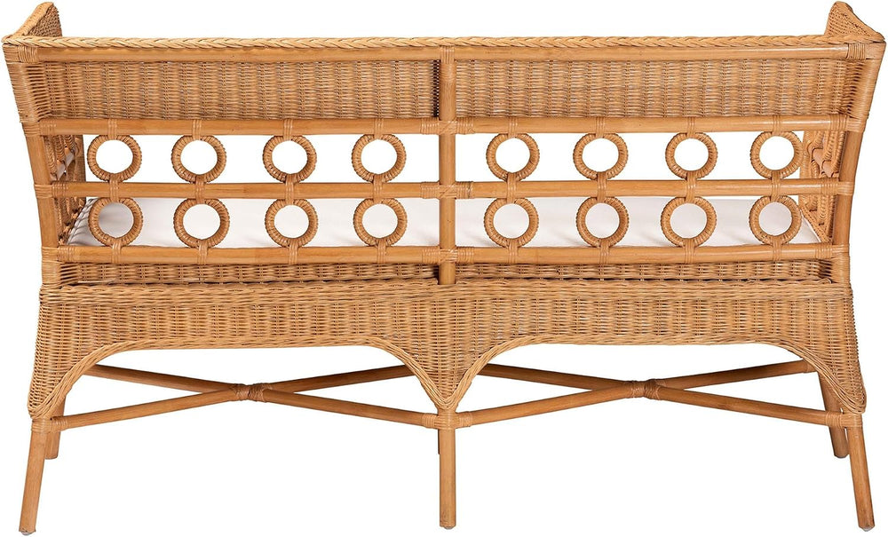 Bali & pari Oxford Natural Rattan Furniture with Braided Edges and emblis...