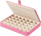 Mele and Co Cameron Plush Fabric Jewelry Box in Pink