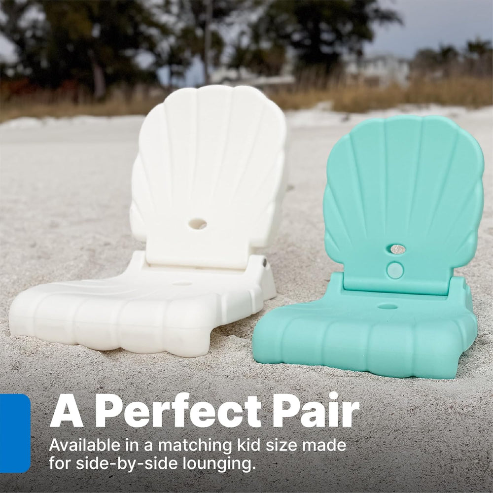 Step2 Seashell Flip Seat 2 Pack, Adult Portable Outdoor Chairs for Poolside, ...