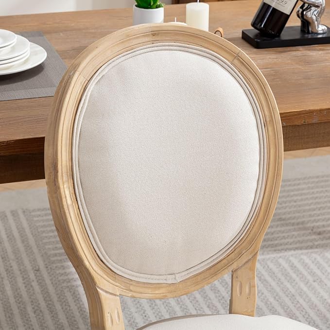 French Country Dining Chairs Set of 2,Farmhouse Upholstered Dining Room Chair...