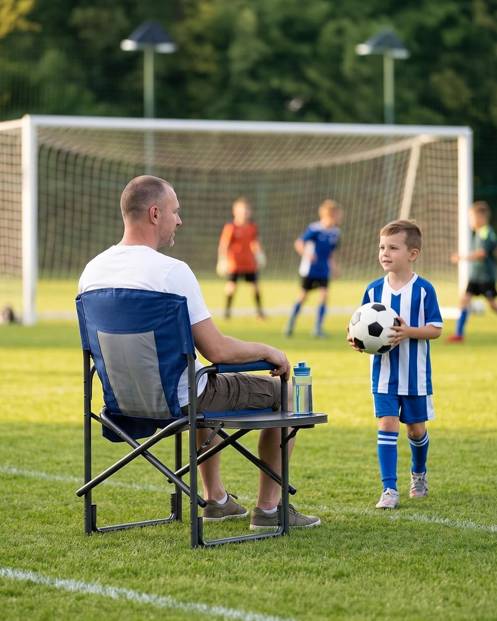 Heavy Duty Oversized Camping Folding Chair, Support 400lbs