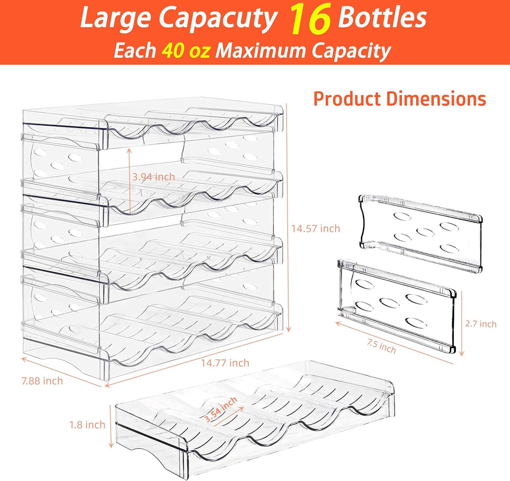 Stackable Wine Rack,Wine Bottle Holder for Inside Cabinet,for Pantry,Refriger...