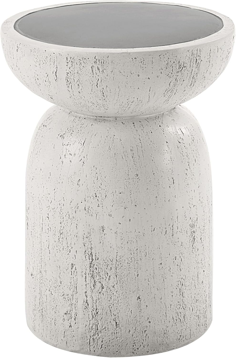 Acme Dylana Environmental Friendly Cement Concrete Accent Table in Natural Gray