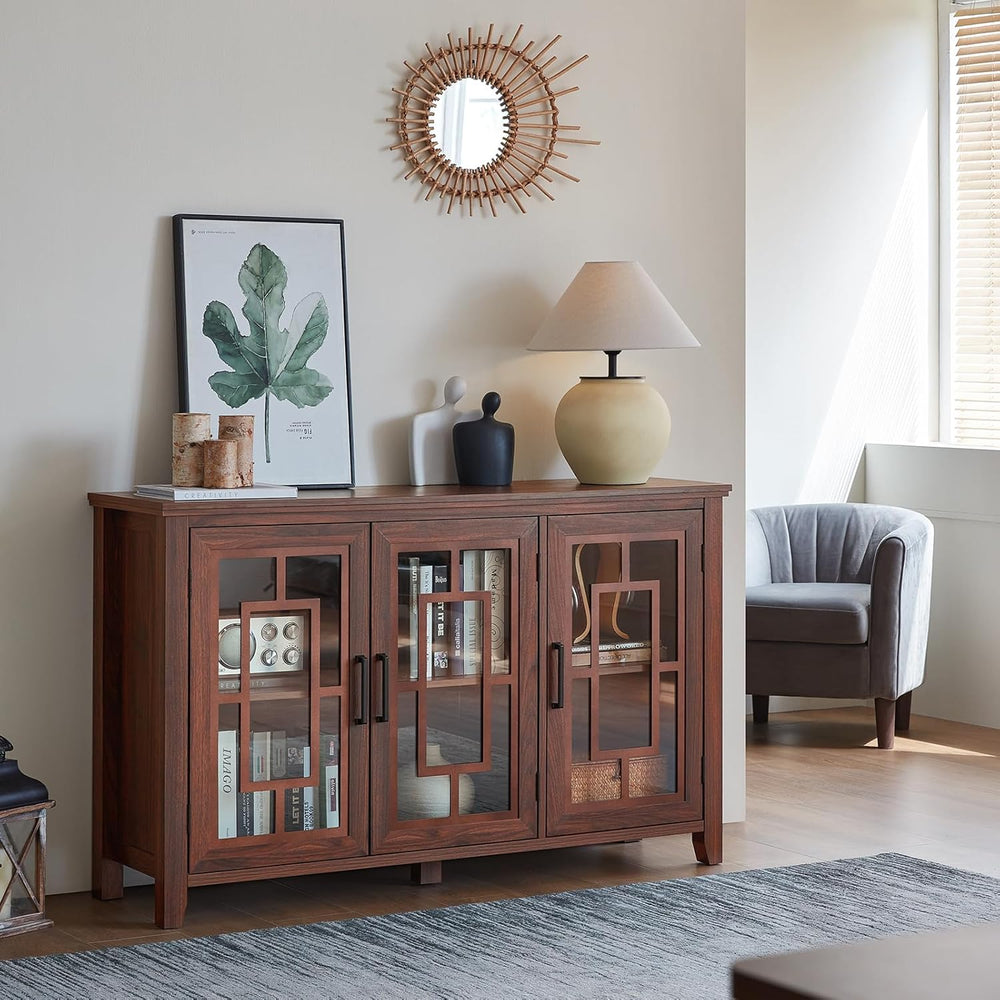 Joaxswe Large Sideboard Buffet Cabinet with Storage, 55" Farmhouse Crede...