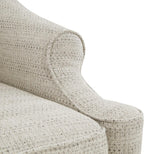 Madison Park Swivel Glider Chair for Living Room, High Back Bedroom Lounge Foam Seat Cushion Upholstered, Nursery Furniture, Metal Base, Fully Assembled, 29.5" W x 30.25" D x 34.5" H, Tan