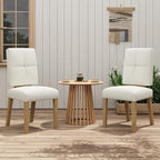 Wooden Dining Chairs Set of 4, Dining Room Chairs with Wood Legs, Cloud-Like Cushion & Reinforcement Structure Design for Kitchen/Living Room/Restaurant, Easy Assembly