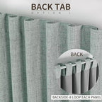 Joydeco Natural Linen Curtains 120 inch Length 2 Panels Set Burg 100% Blackout Patio Door Curtain Room Darkening Sliding Door Curtains Thermal Insulated Back tab Rod Pocket(105x120 inch, Sage Green)