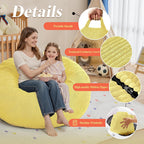3FT Bean Bag Chairs Teardrop Bean Bag Chair for Adults Beanbag Chair with Memory Foam Filled Machine Washable Cover for Living Room, Bedroom