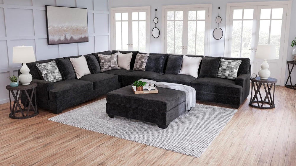 Signature Design by Ashley Lavernett Contemporary Square Oversized Accent Ott...