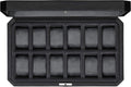 ROTHWELL 12 Slot Leather Watch Box for Men - Luxury Case Display Jewelry Organizer with Microsuede Liner - Travel Jewelry Case for Mens Accessories, Travel Organizer (Black & Grey)