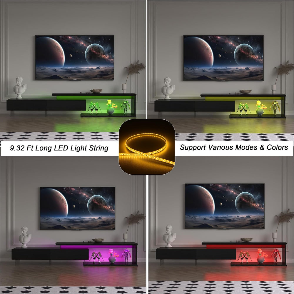 LED TV Stand for 65 75 85 Inch TV, Extendable Entertainment Center | 60 70 80...