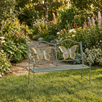 predolo Butterfly Back Bench Slatted Seat Butterfly Bench Scrollwork for Children