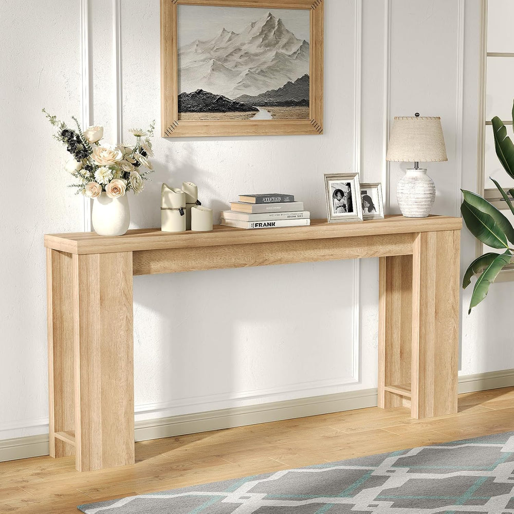 FUSOU 70.9'' Long Console Table, Sofa Table Behind The Couch, Farmhou...
