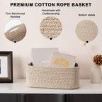 OIASKET 6 Pack Small Storage Baskets for Shelves, Basket for Organizing | Baskets for Towel, Cute Decorative Storage Bins, Organizer Basket for Gifts Empty, 11.8''Lx7.8''Wx4.7''H-Brown