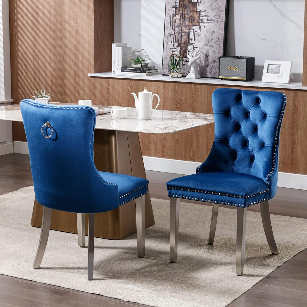 60" Glass Dining Table Set for 4, Modern Dining Room Table Set for 4, Si...