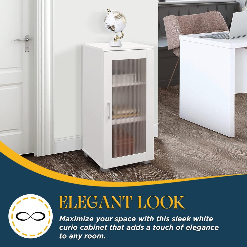 Kings Brand Furniture - Accent Buffet Storage Cabinet with Glass Door for Liv...