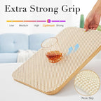 Beautysaid Shelf and Drawer Liner for Kitchen Cabinet, Non Adhesive Non Slip Shelf Paper Thickened for Dresser Pantry Shelve Bathroom Protector Liner Breathable Mat(Cream White Weave,18 in x 10 FT)